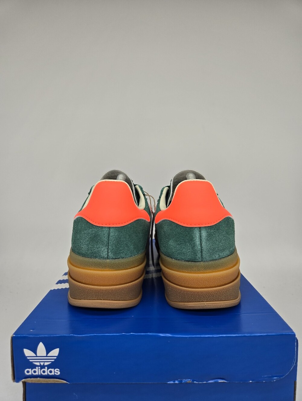 Adidas Gazelle Bold JQ7408 Collegiate Green Signal Coral Shoes Women's Size 8.5 - Picture 4 of 8